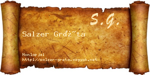 Salzer Gréta névjegykártya